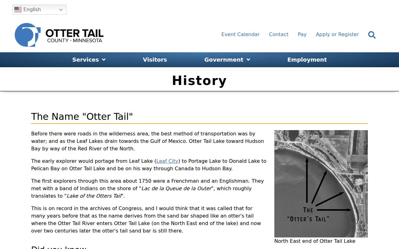 Otter Tail County court docket county history source