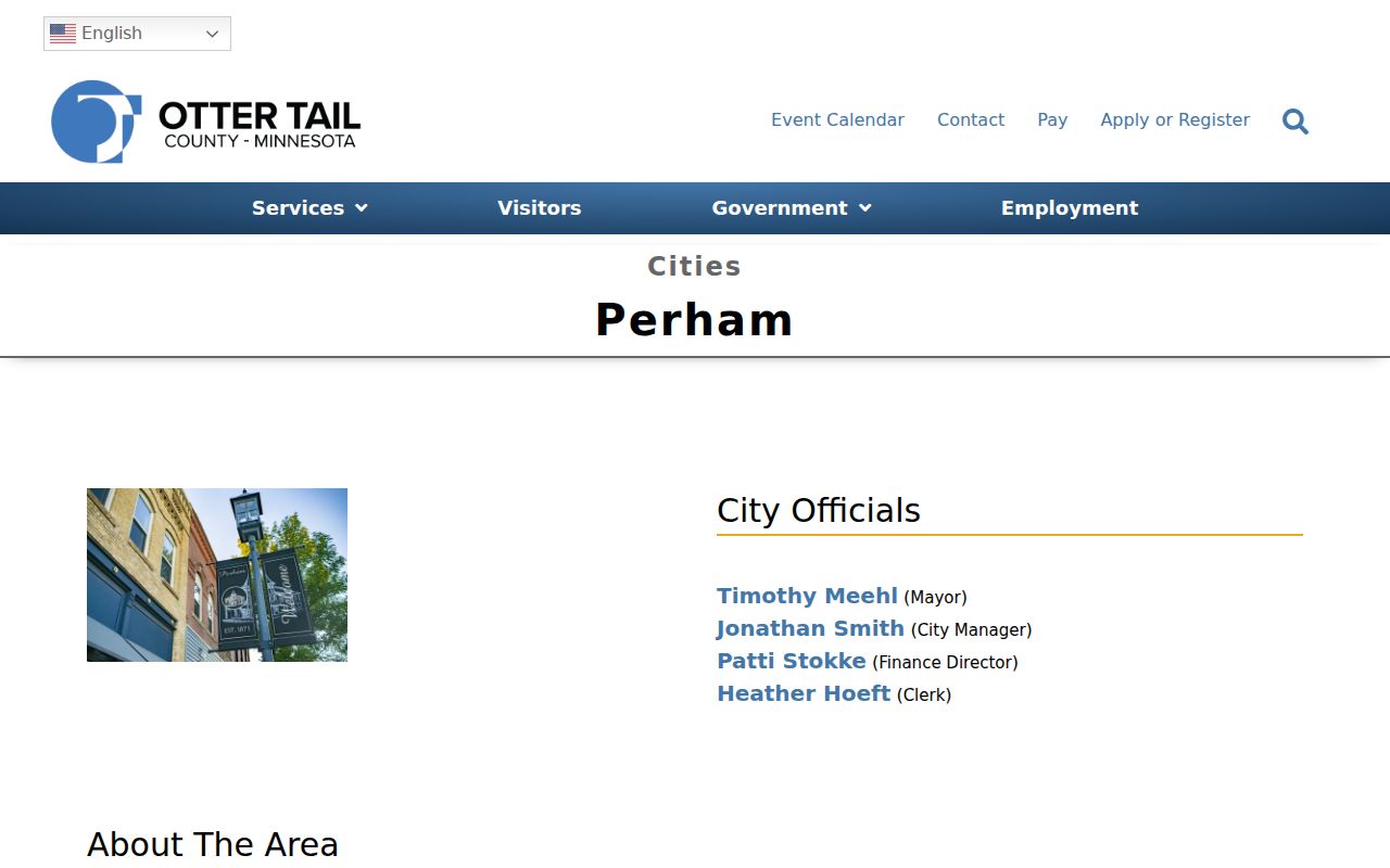 Perham court docket context and Otter Tail County Perham page